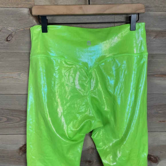 BUFFBUNNY Rebel Holographic Green Leggings - Picture 7 of 10